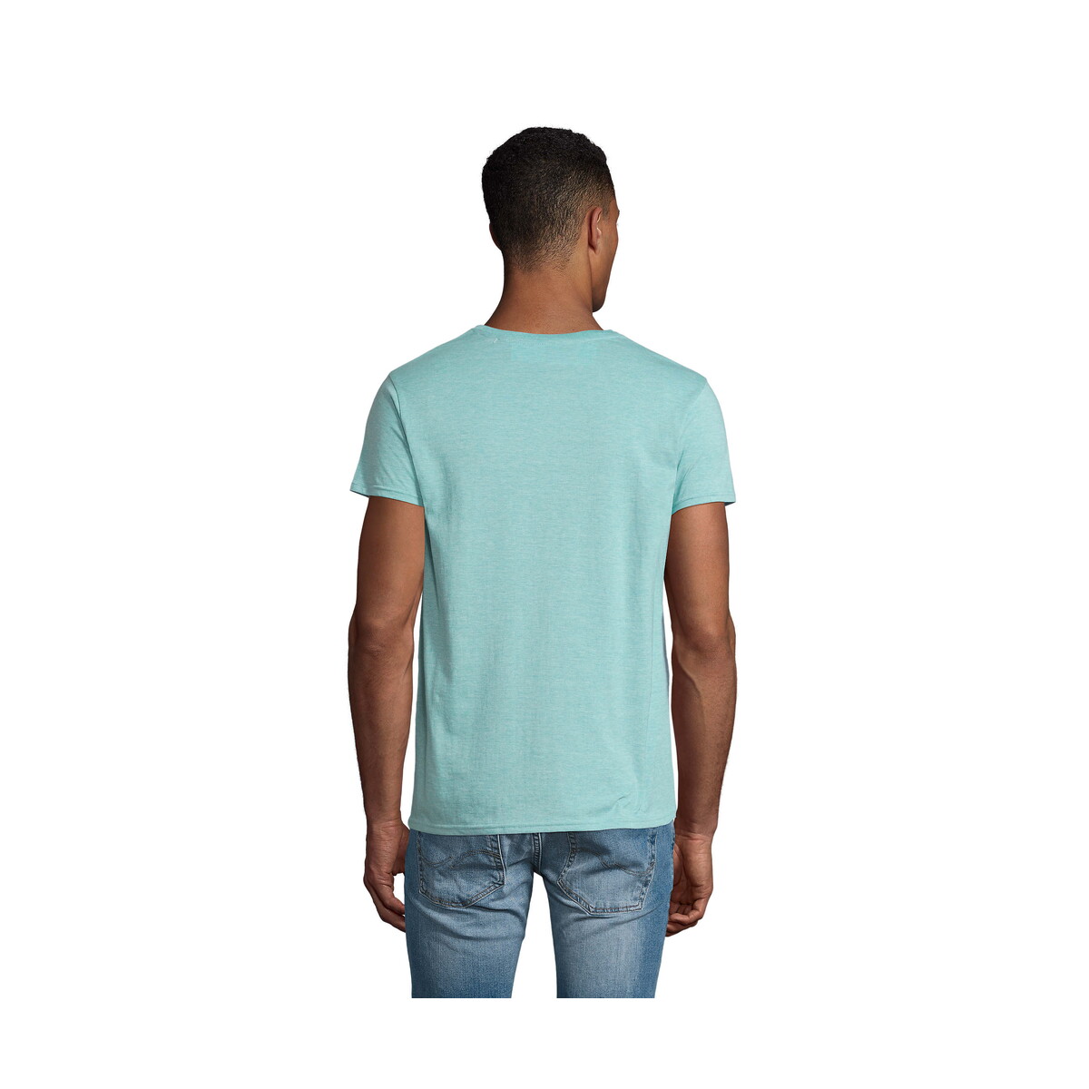 Koszulki z logo – crusader koszulka męska 150 crusader men – heather light green – l s03582-ej-side CRUSADER Koszulka męska 150 CRUSADER MEN - Heather Light Green - L s03582-ej-side