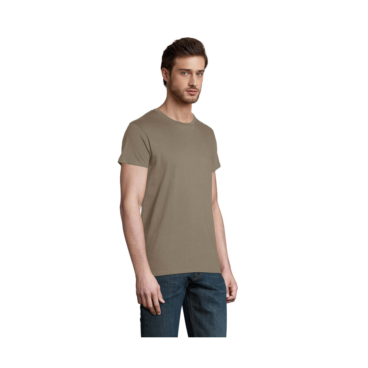 Koszulki z logo – crusader koszulka męska 150 crusader men – khaki – 3xl s03582-kh-back CRUSADER Koszulka męska 150 CRUSADER MEN - Khaki - 3XL s03582-kh-back