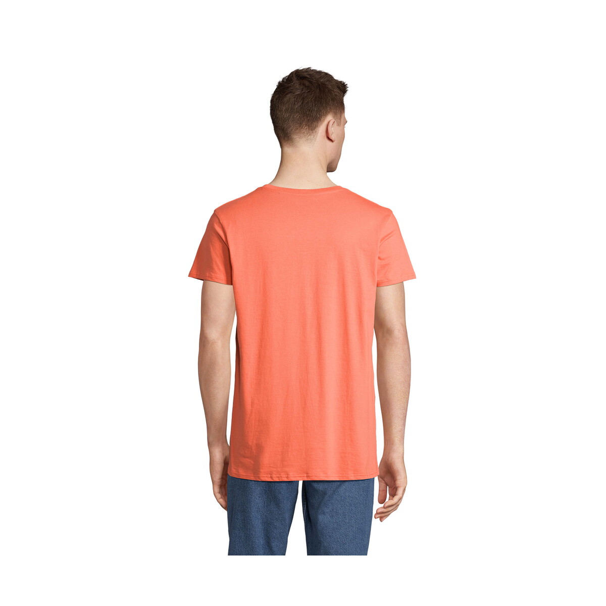 Koszulki z logo – crusader koszulka męska 150 crusader men – pop orange – s s03582-po-back CRUSADER Koszulka męska 150 CRUSADER MEN - Pop Orange - S s03582-po-back