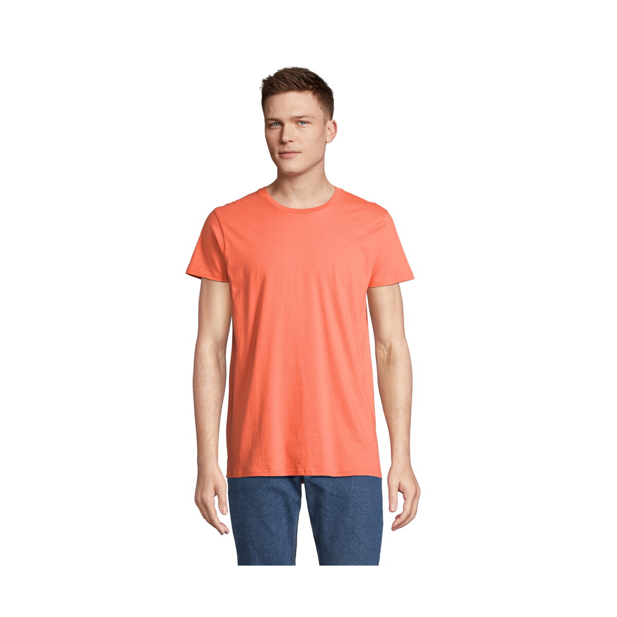 Koszulki z logo – crusader koszulka męska 150 crusader men – pop orange – s s03582-po CRUSADER Koszulka męska 150 CRUSADER MEN - Pop Orange - S s03582-po