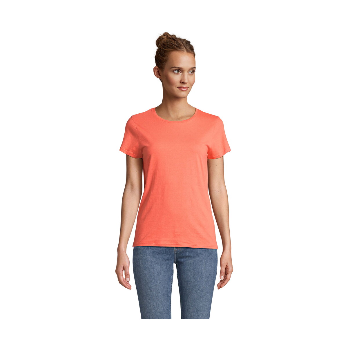Koszulki z logo – crusader women 150g crusader women – pop orange – l s03581-po CRUSADER WOMEN 150g CRUSADER WOMEN - Pop Orange - L s03581-po