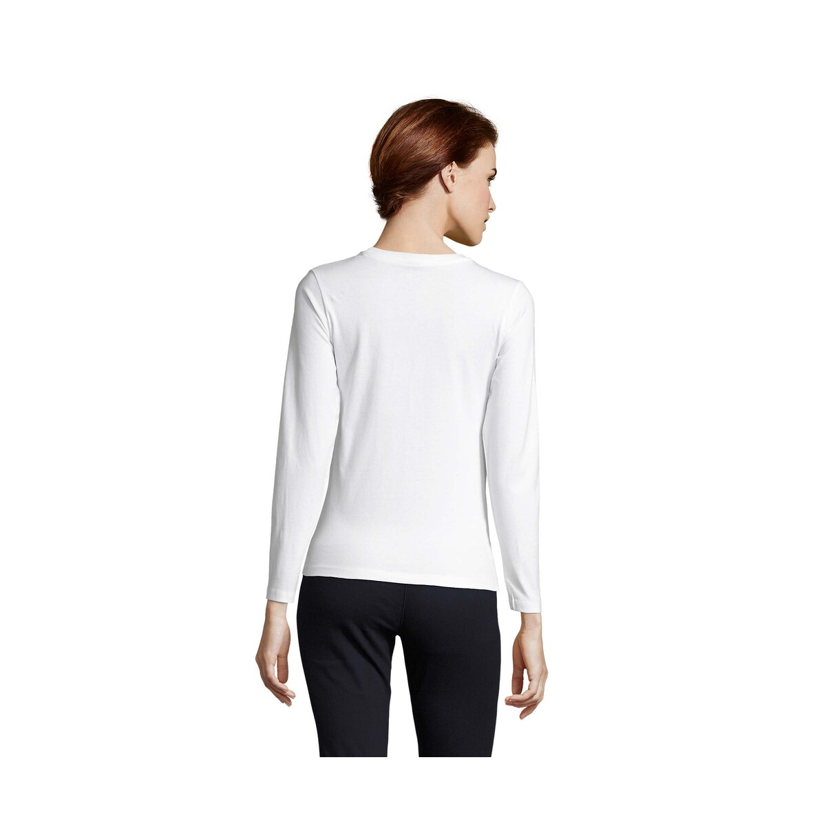 Koszulki z logo – imperial damska bluzka 190 imperial lsl women – biała – xl s02075-wh-back IMPERIAL damska bluzka 190 IMPERIAL LSL WOMEN - Biała - XL s02075-wh-back