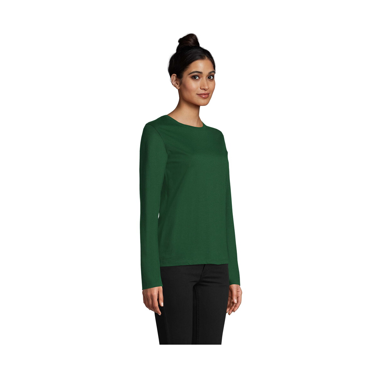 Koszulki z logo – imperial damska bluzka 190 imperial lsl women – ciemno-zielona – l s02075-bo-back IMPERIAL damska bluzka 190 IMPERIAL LSL WOMEN - Ciemno-Zielona - L s02075-bo-back