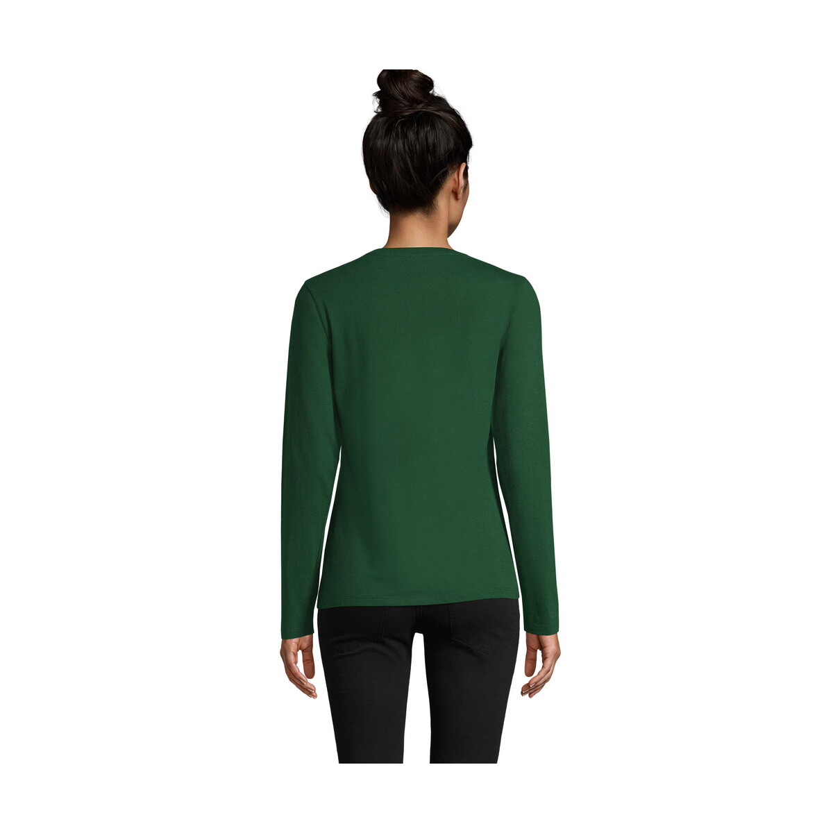 Koszulki z logo – imperial damska bluzka 190 imperial lsl women – ciemno-zielona – xl s02075-bo-side IMPERIAL damska bluzka 190 IMPERIAL LSL WOMEN - Ciemno-Zielona - XL s02075-bo-side