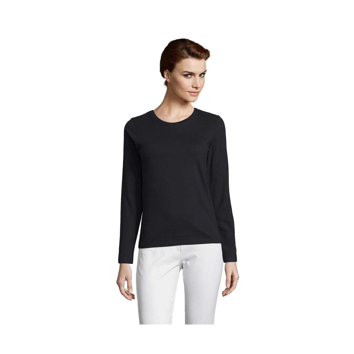 Koszulki z logo – imperial damska bluzka 190 imperial lsl women – deep black – m s02075-db IMPERIAL damska bluzka 190 IMPERIAL LSL WOMEN - Deep Black - M s02075-db