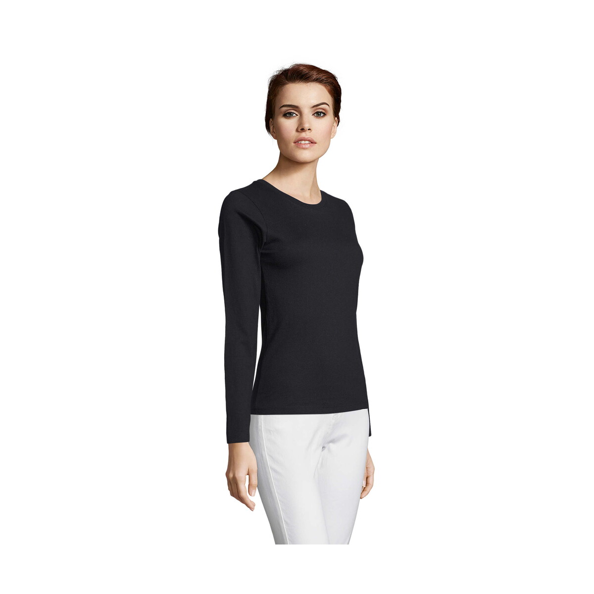 Koszulki z logo – imperial damska bluzka 190 imperial lsl women – deep black – m s02075-db-side IMPERIAL damska bluzka 190 IMPERIAL LSL WOMEN - Deep Black - M s02075-db-side