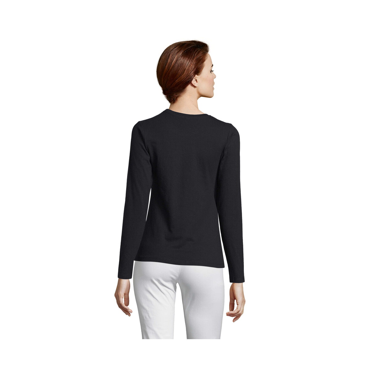 Koszulki z logo – imperial damska bluzka 190 imperial lsl women – deep black – s s02075-db-back IMPERIAL damska bluzka 190 IMPERIAL LSL WOMEN - Deep Black - S s02075-db-back