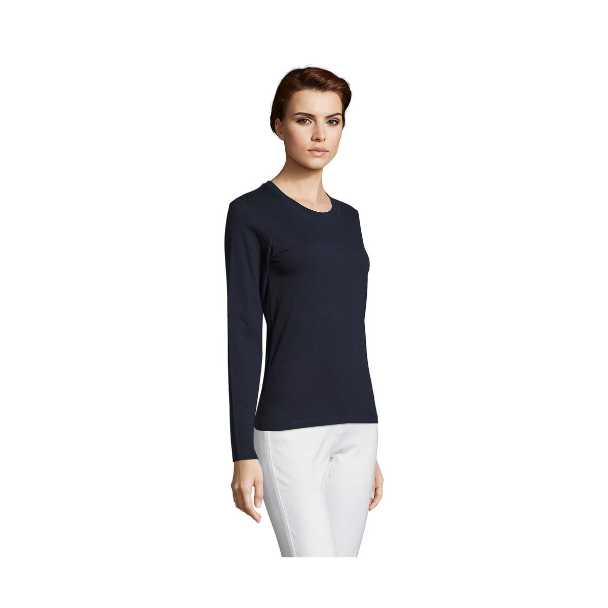 Koszulki z logo – imperial damska bluzka 190 imperial lsl women – french navy – s s02075-fn-side IMPERIAL damska bluzka 190 IMPERIAL LSL WOMEN - French Navy - S s02075-fn-side