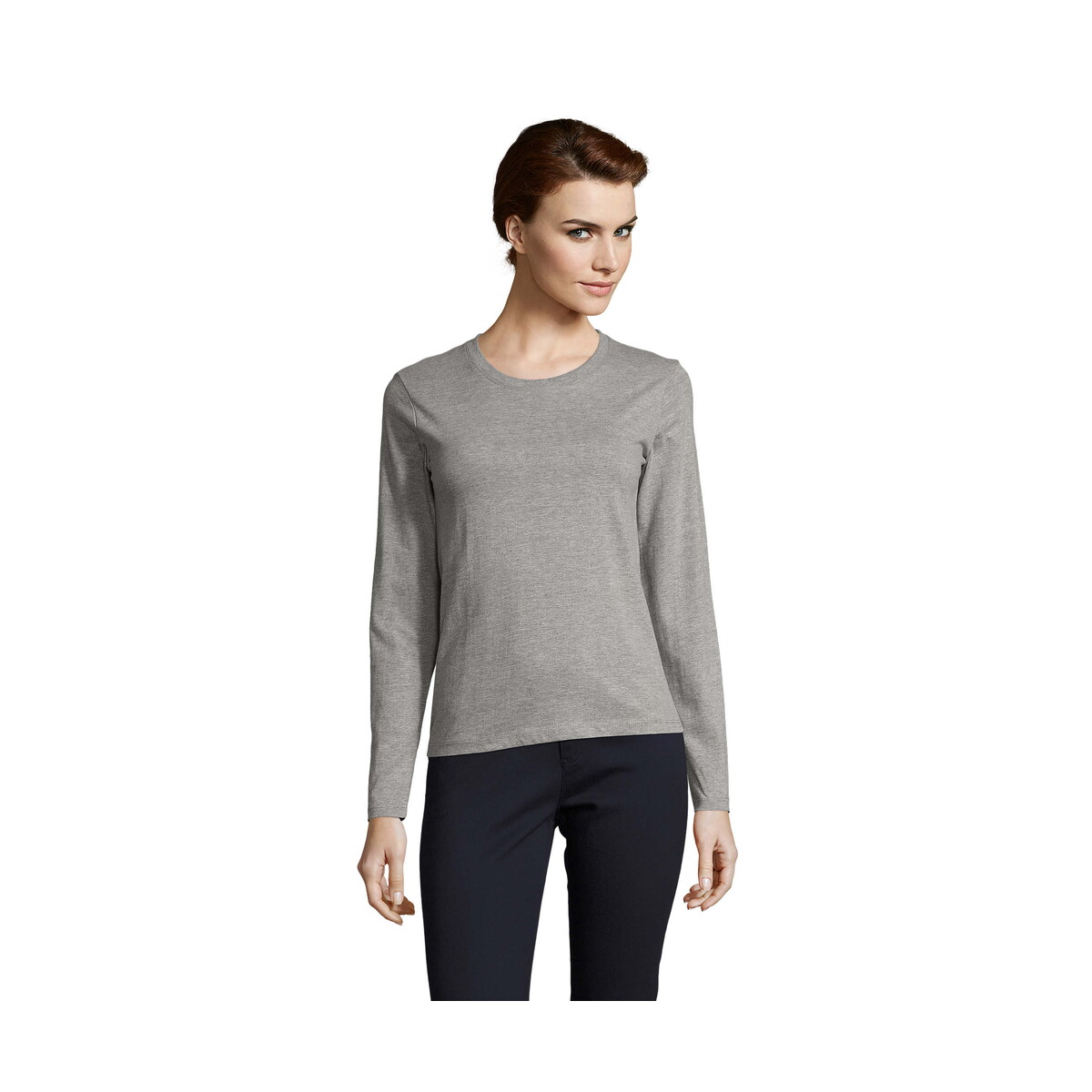 IMPERIAL damska bluzka 190 IMPERIAL LSL WOMEN - Szary Melanż - S s02075-gm