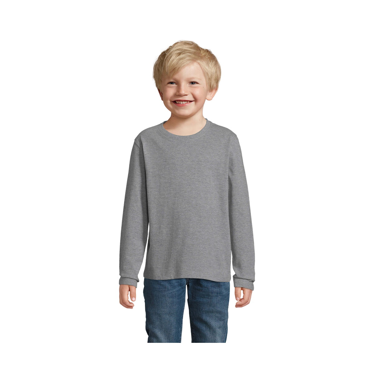 IMPERIAL dziecięca bluzka IMPERIAL LSL KIDS - Szary Melanż - L s02947-gm