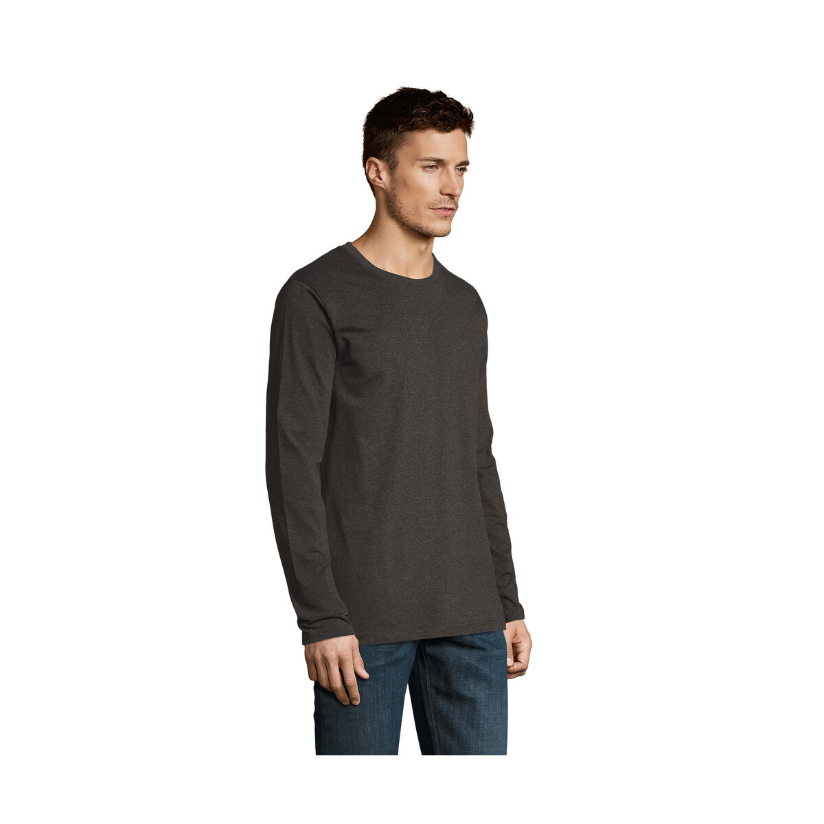 Koszulki z logo – imperial lsl men t-shirt 190g imperial lsl men – charcoal melange – m s02074-ce-side IMPERIAL LSL MEN t-shirt 190g IMPERIAL LSL MEN - Charcoal Melange - M s02074-ce-side