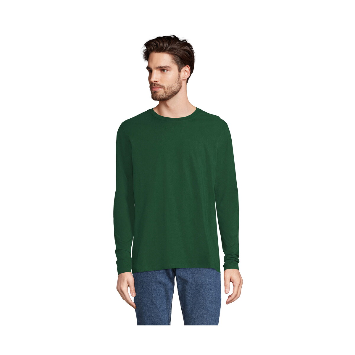 IMPERIAL LSL MEN t-shirt 190g IMPERIAL LSL MEN - Ciemno-Zielony - L s02074-bo