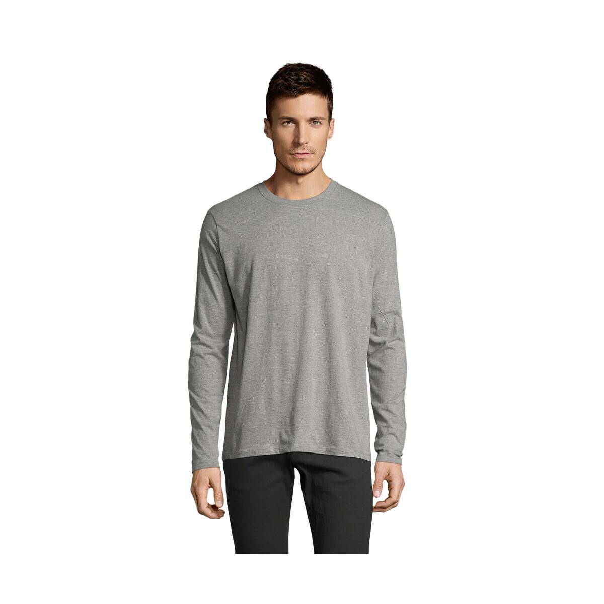IMPERIAL LSL MEN t-shirt 190g IMPERIAL LSL MEN - Szary Melanż - 3XL s02074-gm