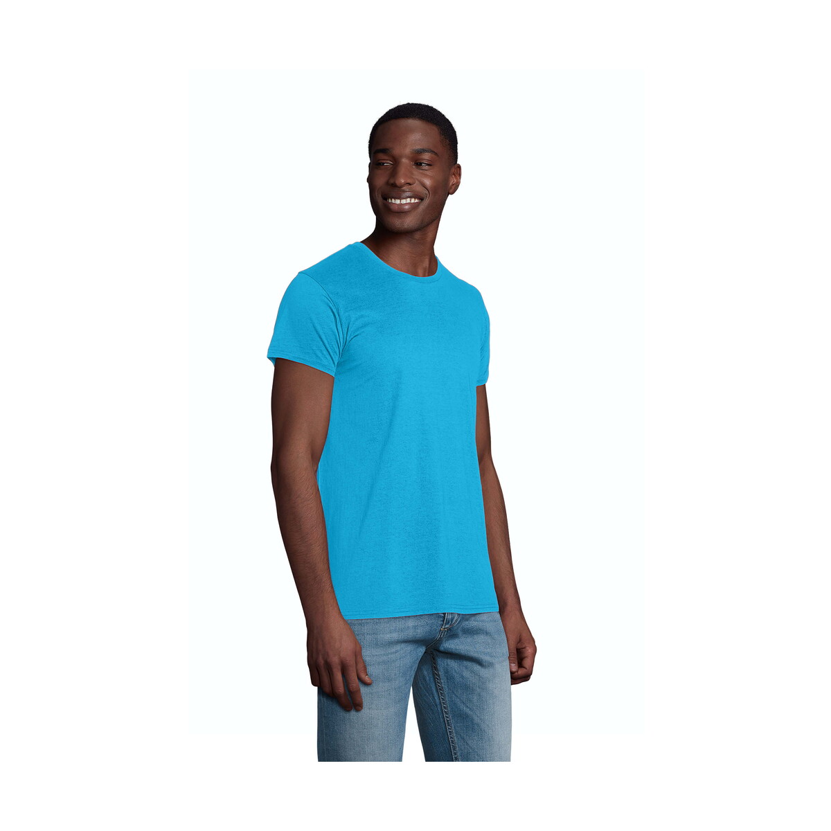 Koszulki z logo – koszulka męska pioneer 175g pioneer men – aqua – m s03565-aq-back Koszulka męska PIONEER 175g PIONEER MEN - Aqua - M s03565-aq-back
