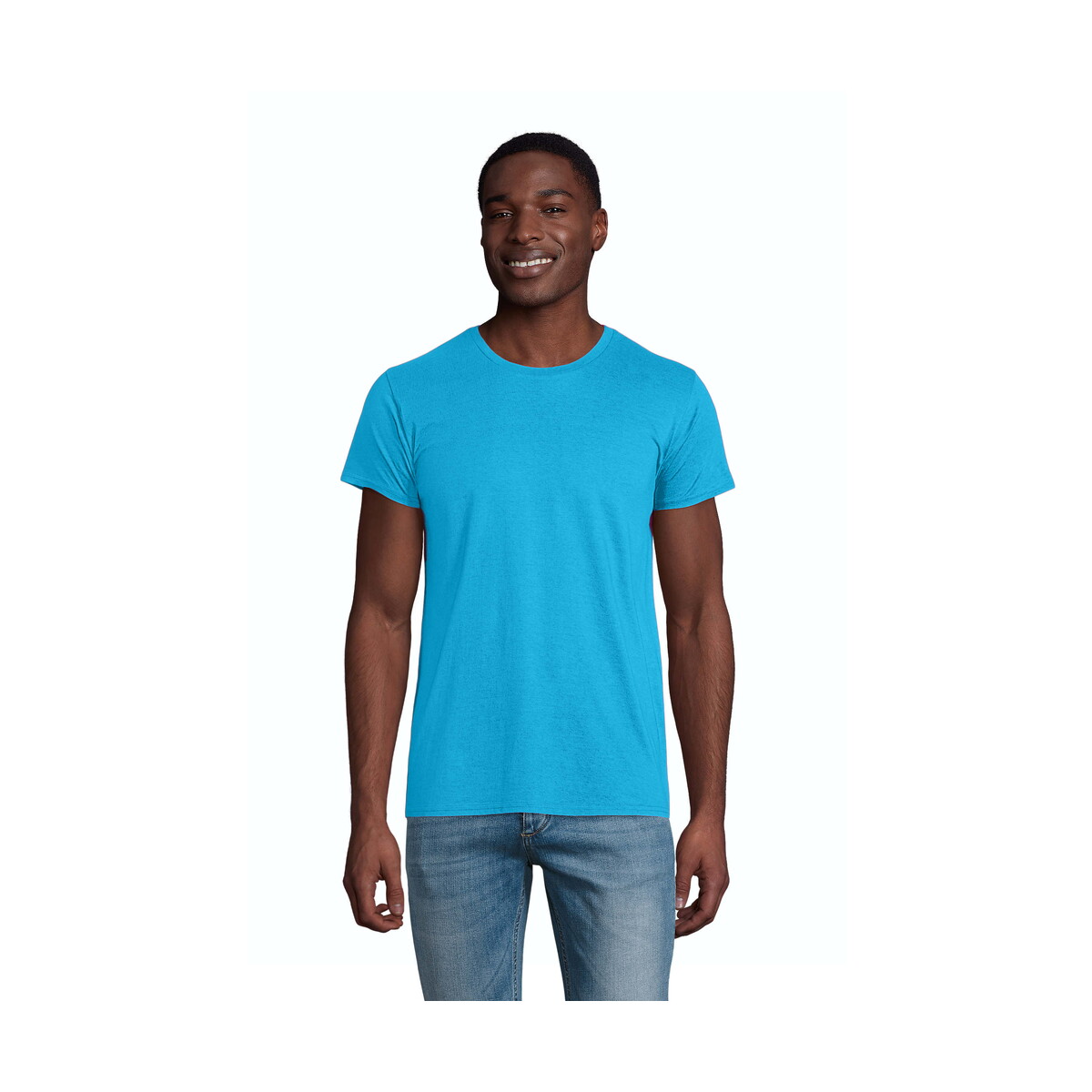Koszulka męska PIONEER 175g PIONEER MEN - Aqua - M s03565-aq