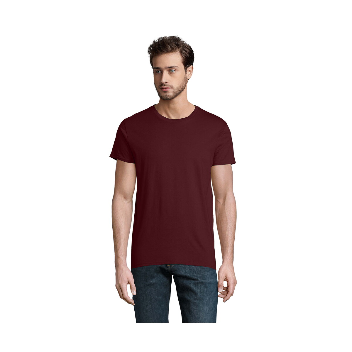 Koszulki z logo – koszulka męska pioneer 175g pioneer men – burgundowa – xl s03565-bg Koszulka męska PIONEER 175g PIONEER MEN - Burgundowa - XL s03565-bg