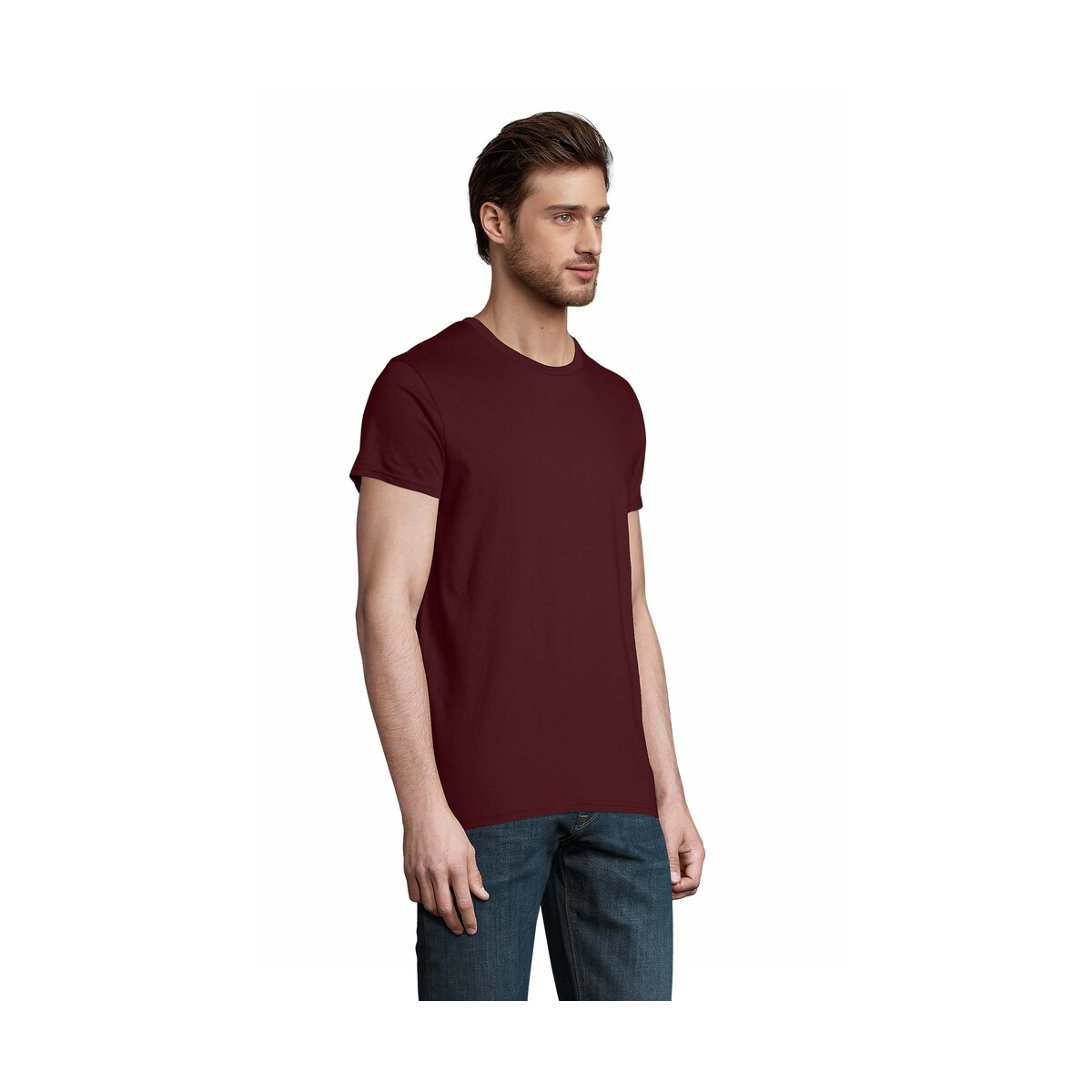 Koszulki z logo – koszulka męska pioneer 175g pioneer men – burgundowa – xl s03565-bg-back Koszulka męska PIONEER 175g PIONEER MEN - Burgundowa - XL s03565-bg-back
