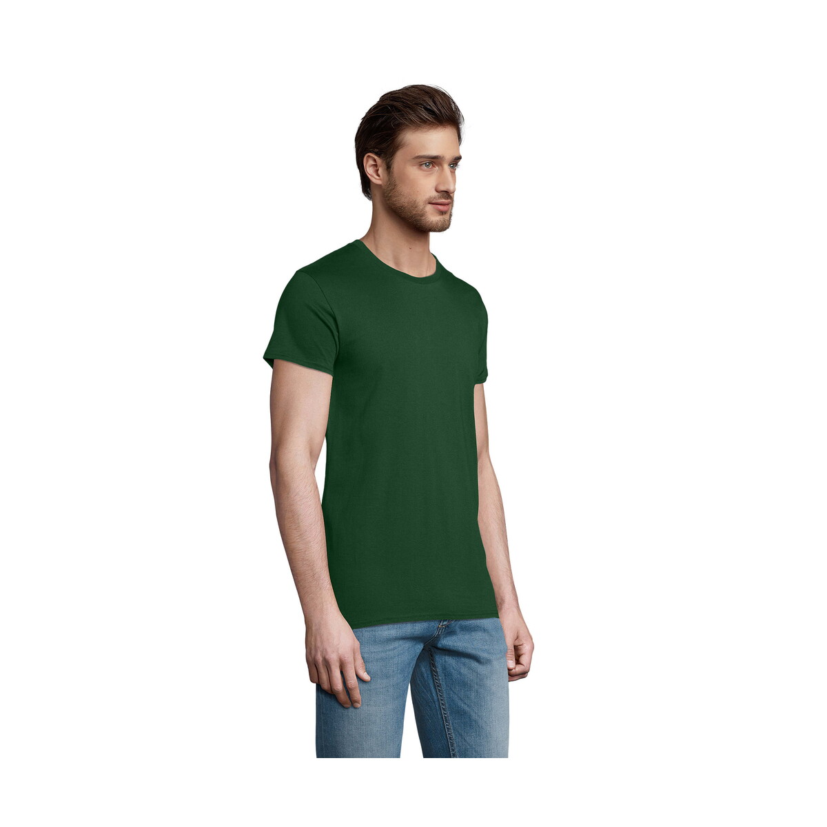 Koszulki z logo – koszulka męska pioneer 175g pioneer men – ciemno-zielona – xl s03565-bo-back Koszulka męska PIONEER 175g PIONEER MEN - Ciemno-Zielona - XL s03565-bo-back