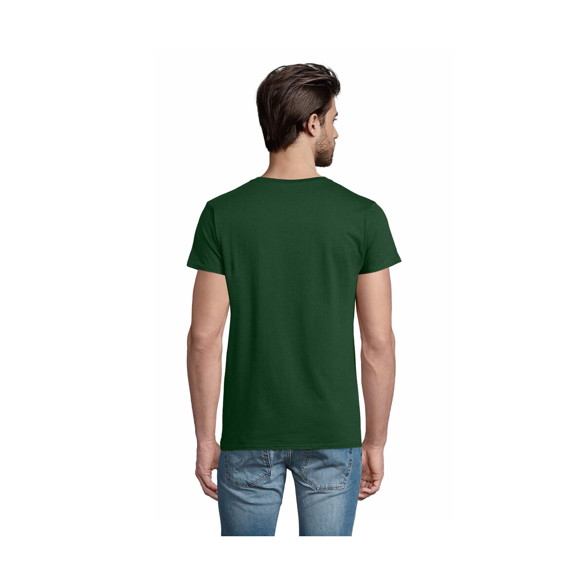 Koszulki z logo – koszulka męska pioneer 175g pioneer men – ciemno-zielona – xl s03565-bo-side Koszulka męska PIONEER 175g PIONEER MEN - Ciemno-Zielona - XL s03565-bo-side