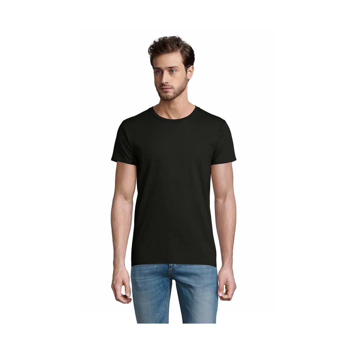 Koszulki z logo – koszulka męska pioneer 175g pioneer men – deep black – l s03565-db Koszulka męska PIONEER 175g PIONEER MEN - Deep Black - L s03565-db