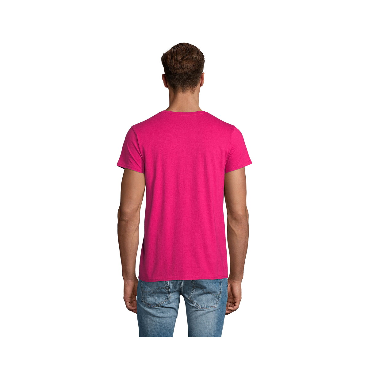 Koszulki z logo – koszulka męska pioneer 175g pioneer men – fuchsia – xxl s03565-fu-side Koszulka męska PIONEER 175g PIONEER MEN - Fuchsia - XXL s03565-fu-side