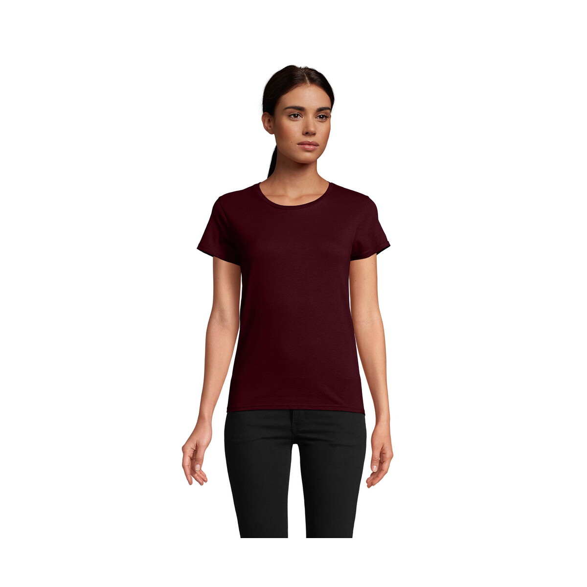 Koszulki z logo – pioneer women 175g pioneer women – burgundowy – m s03579-bg PIONEER WOMEN 175g PIONEER WOMEN - Burgundowy - M s03579-bg
