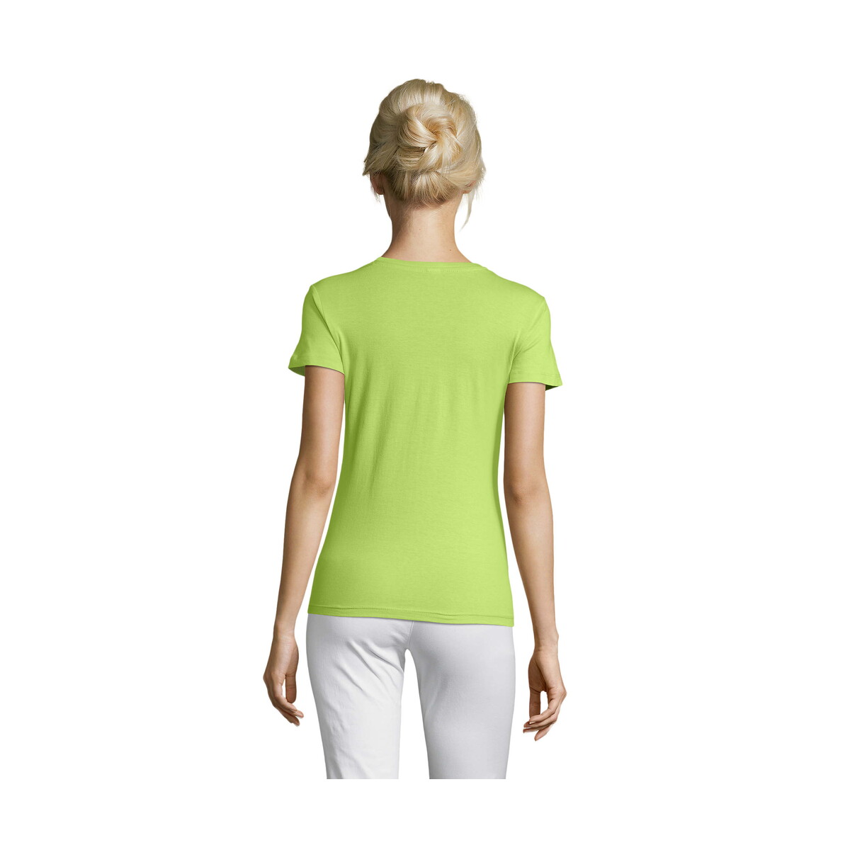 Koszulki z logo – regent damski t-shirt 150g regent women – apple green – xl s01825-ag-back REGENT Damski T-Shirt 150g REGENT WOMEN - Apple Green - XL s01825-ag-back