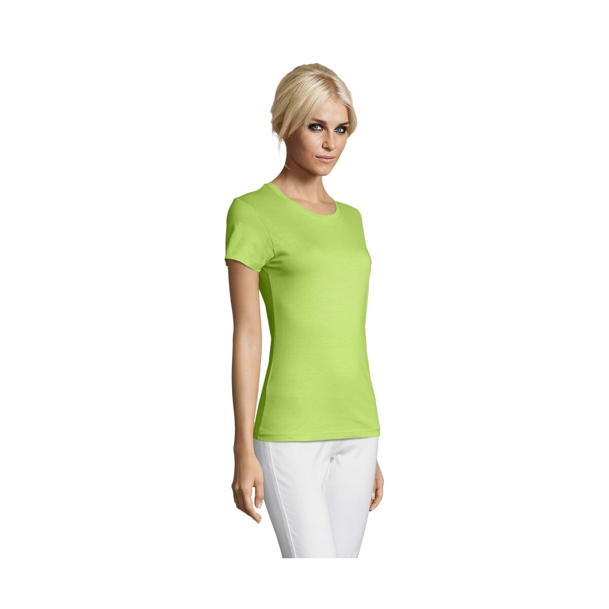 Koszulki z logo – regent damski t-shirt 150g regent women – apple green – xl s01825-ag-side REGENT Damski T-Shirt 150g REGENT WOMEN - Apple Green - XL s01825-ag-side