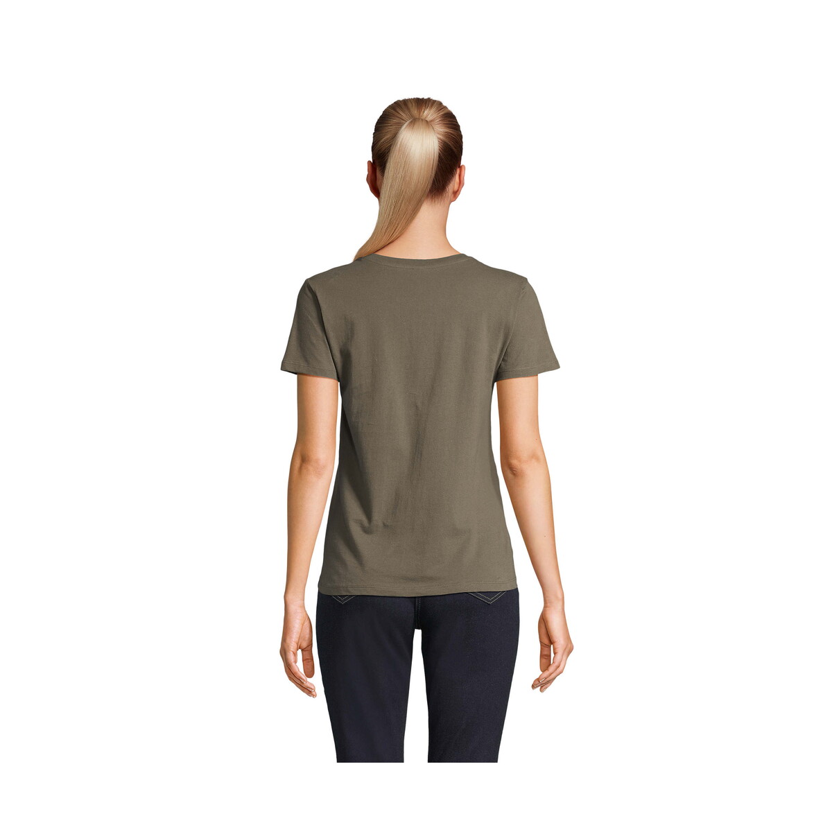 Koszulki z logo – regent damski t-shirt 150g regent women – army – xl s01825-ar-back REGENT Damski T-Shirt 150g REGENT WOMEN - Army - XL s01825-ar-back