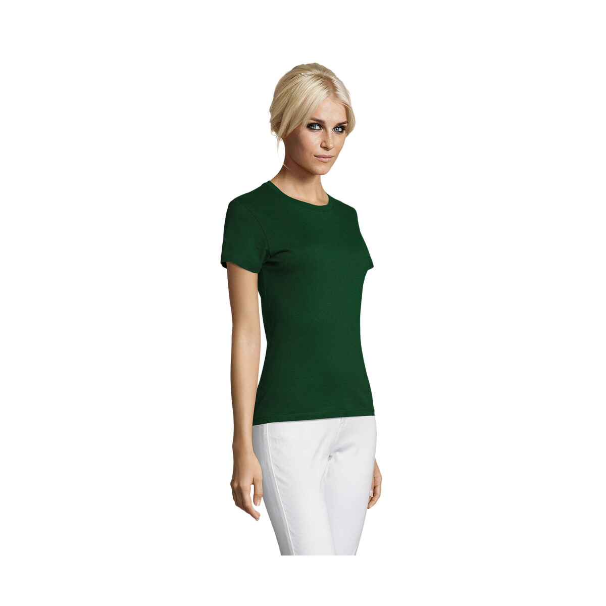 Koszulki z logo – regent damski t-shirt 150g regent women – ciemno-zielona – xl s01825-bo-side REGENT Damski T-Shirt 150g REGENT WOMEN - Ciemno-Zielona - XL s01825-bo-side