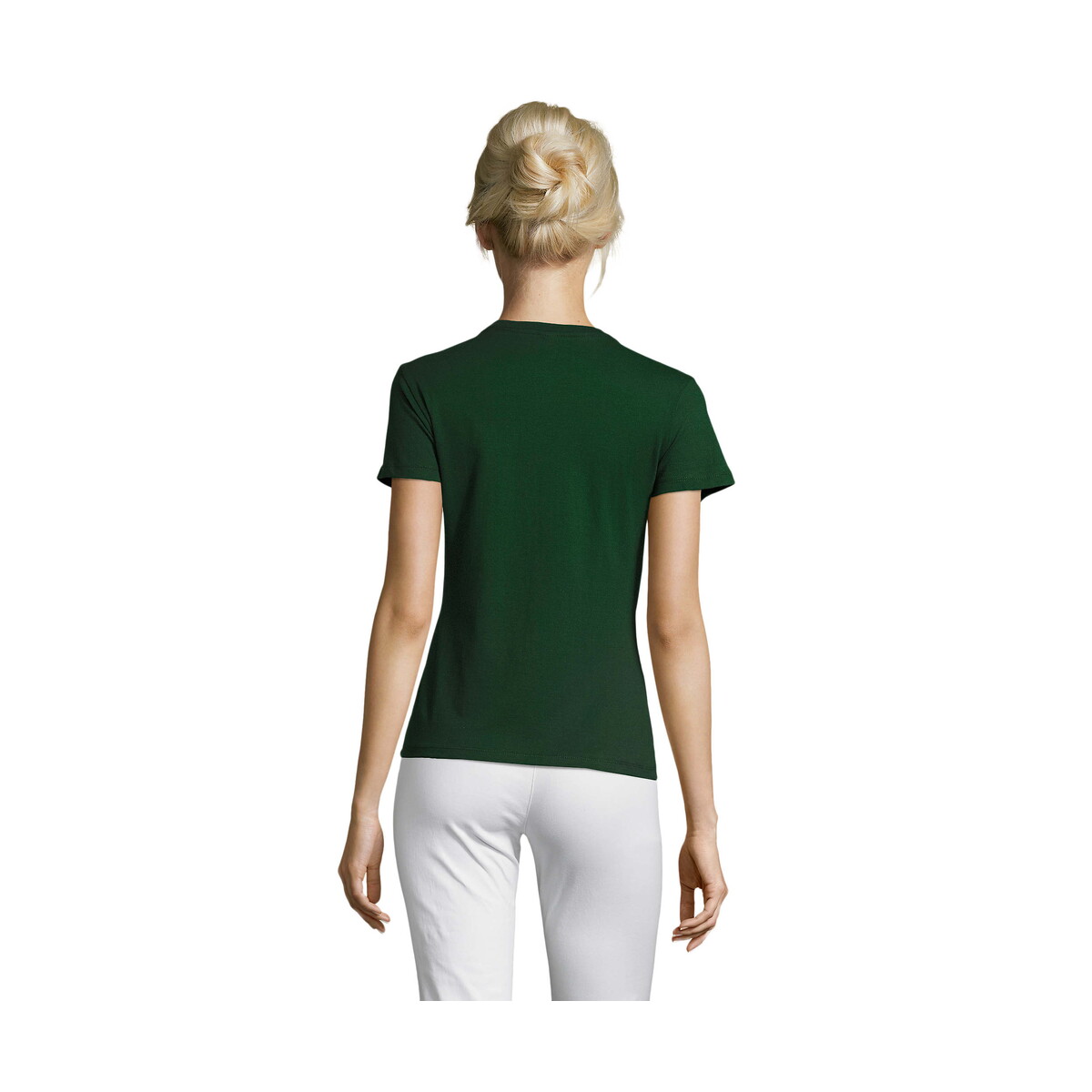 Koszulki z logo – regent damski t-shirt 150g regent women – ciemno-zielona – xxl s01825-bo-back REGENT Damski T-Shirt 150g REGENT WOMEN - Ciemno-Zielona - XXL s01825-bo-back