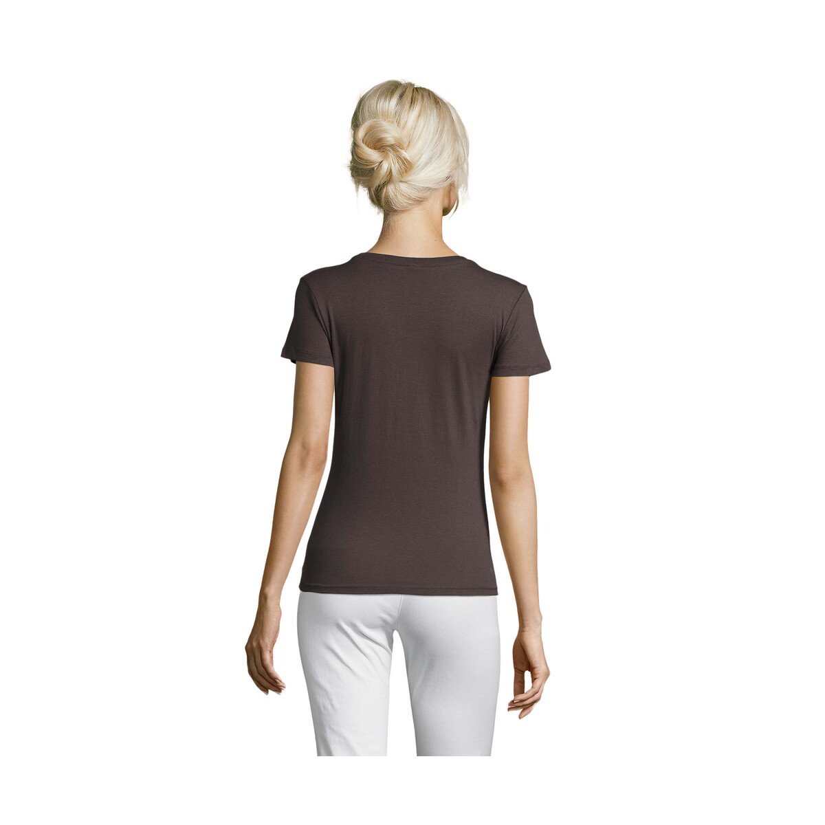 Koszulki z logo – regent damski t-shirt 150g regent women – ciemnoszary – l s01825-dg-back REGENT Damski T-Shirt 150g REGENT WOMEN - Ciemnoszary - L s01825-dg-back