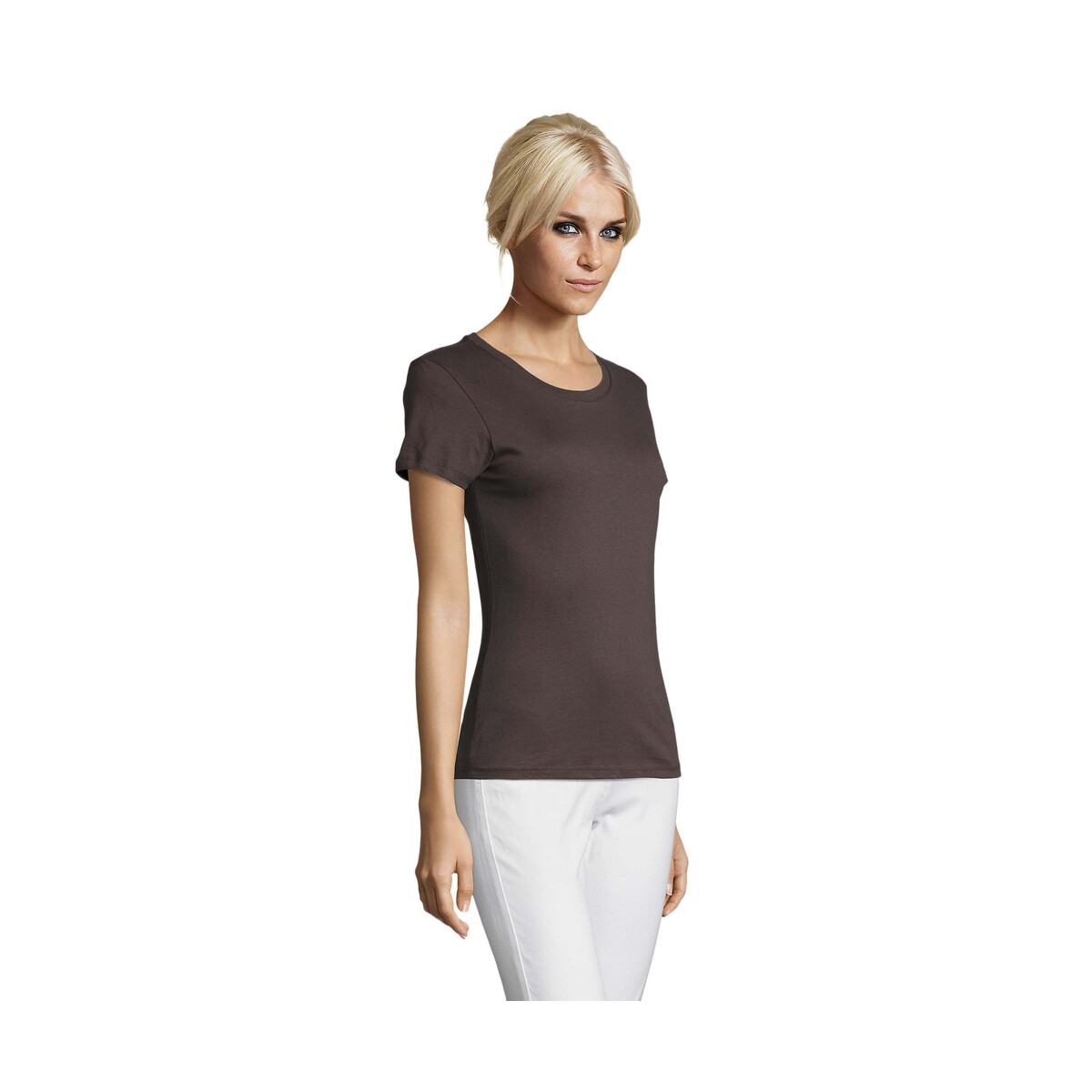Koszulki z logo – regent damski t-shirt 150g regent women – ciemnoszary – m s01825-dg-side REGENT Damski T-Shirt 150g REGENT WOMEN - Ciemnoszary - M s01825-dg-side