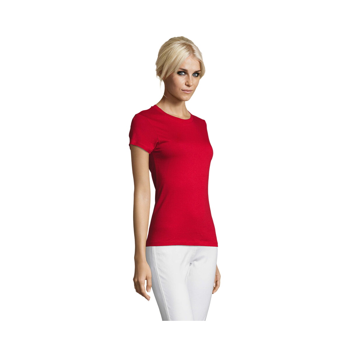 Koszulki z logo – regent damski t-shirt 150g regent women – czerwona – m s01825-rd-side REGENT Damski T-Shirt 150g REGENT WOMEN - Czerwona - M s01825-rd-side