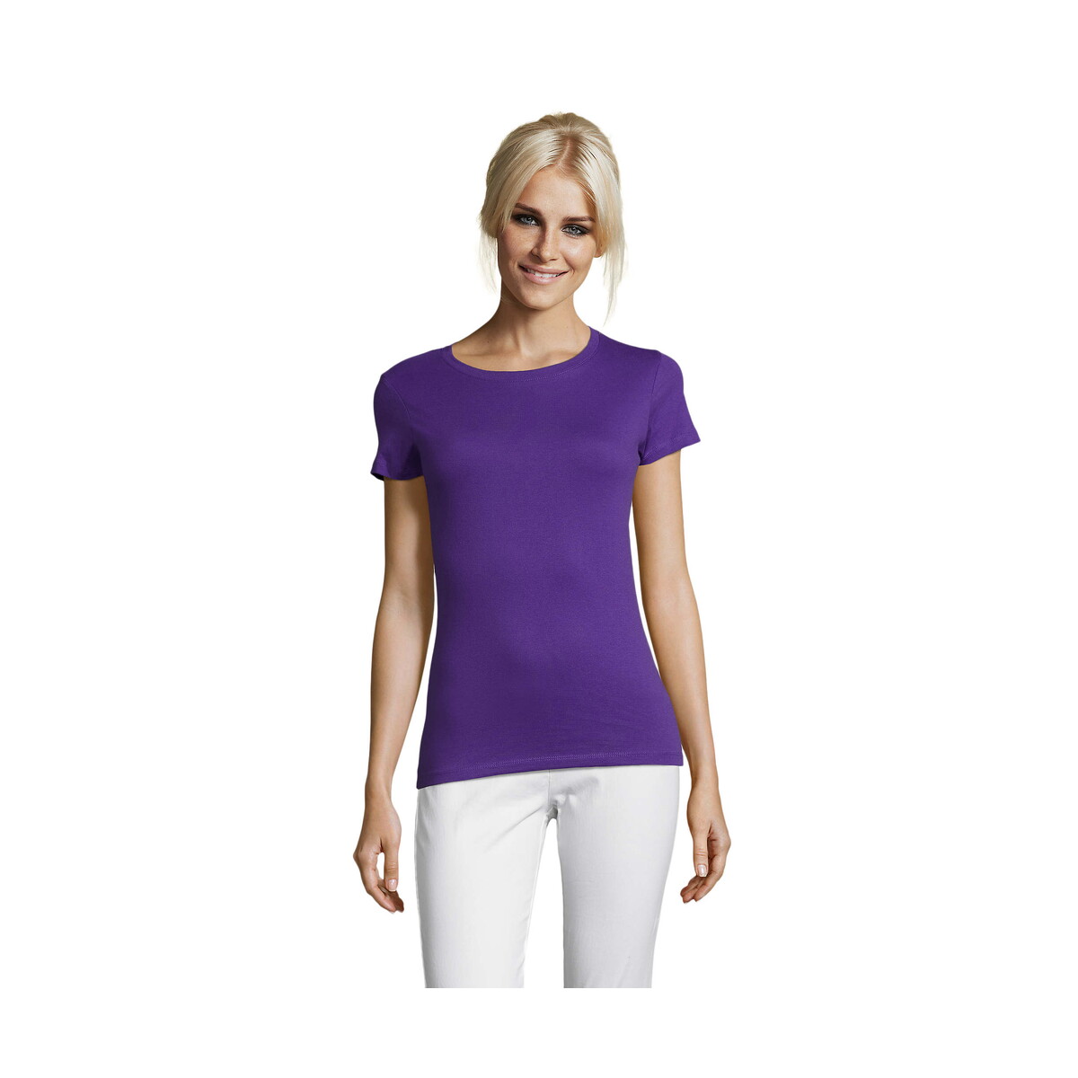 Koszulki z logo – regent damski t-shirt 150g regent women – dark purple – m s01825-da REGENT Damski T-Shirt 150g REGENT WOMEN - Dark Purple - M s01825-da