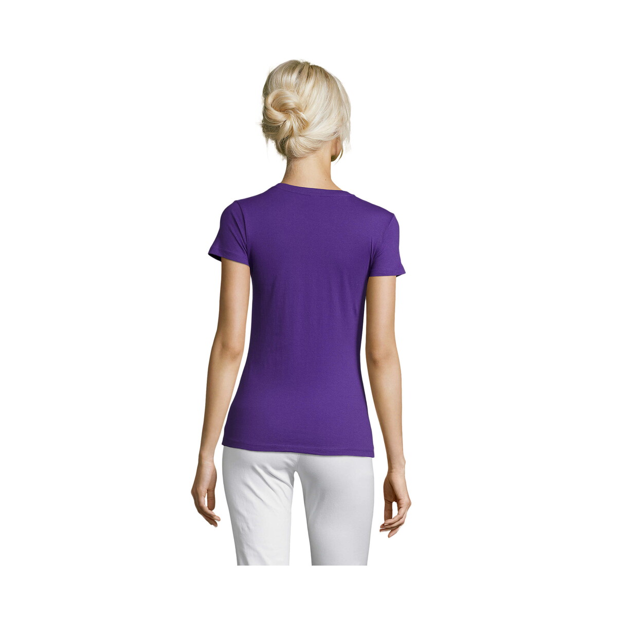 Koszulki z logo – regent damski t-shirt 150g regent women – dark purple – m s01825-da-back REGENT Damski T-Shirt 150g REGENT WOMEN - Dark Purple - M s01825-da-back
