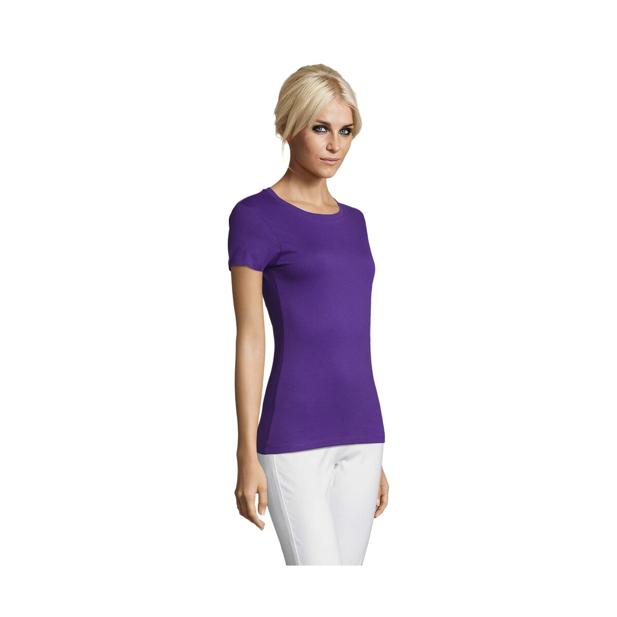Koszulki z logo – regent damski t-shirt 150g regent women – dark purple – m s01825-da-side REGENT Damski T-Shirt 150g REGENT WOMEN - Dark Purple - M s01825-da-side