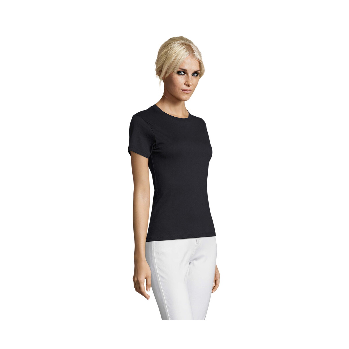 Koszulki z logo – regent damski t-shirt 150g regent women – granatowy – l s01825-ny-side REGENT Damski T-Shirt 150g REGENT WOMEN - Granatowy - L s01825-ny-side