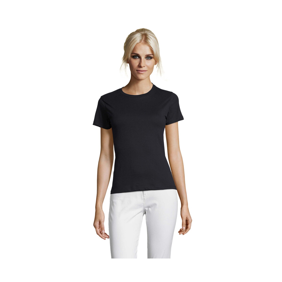 Koszulki z logo – regent damski t-shirt 150g regent women – granatowy – xl s01825-ny REGENT Damski T-Shirt 150g REGENT WOMEN - Granatowy - XL s01825-ny