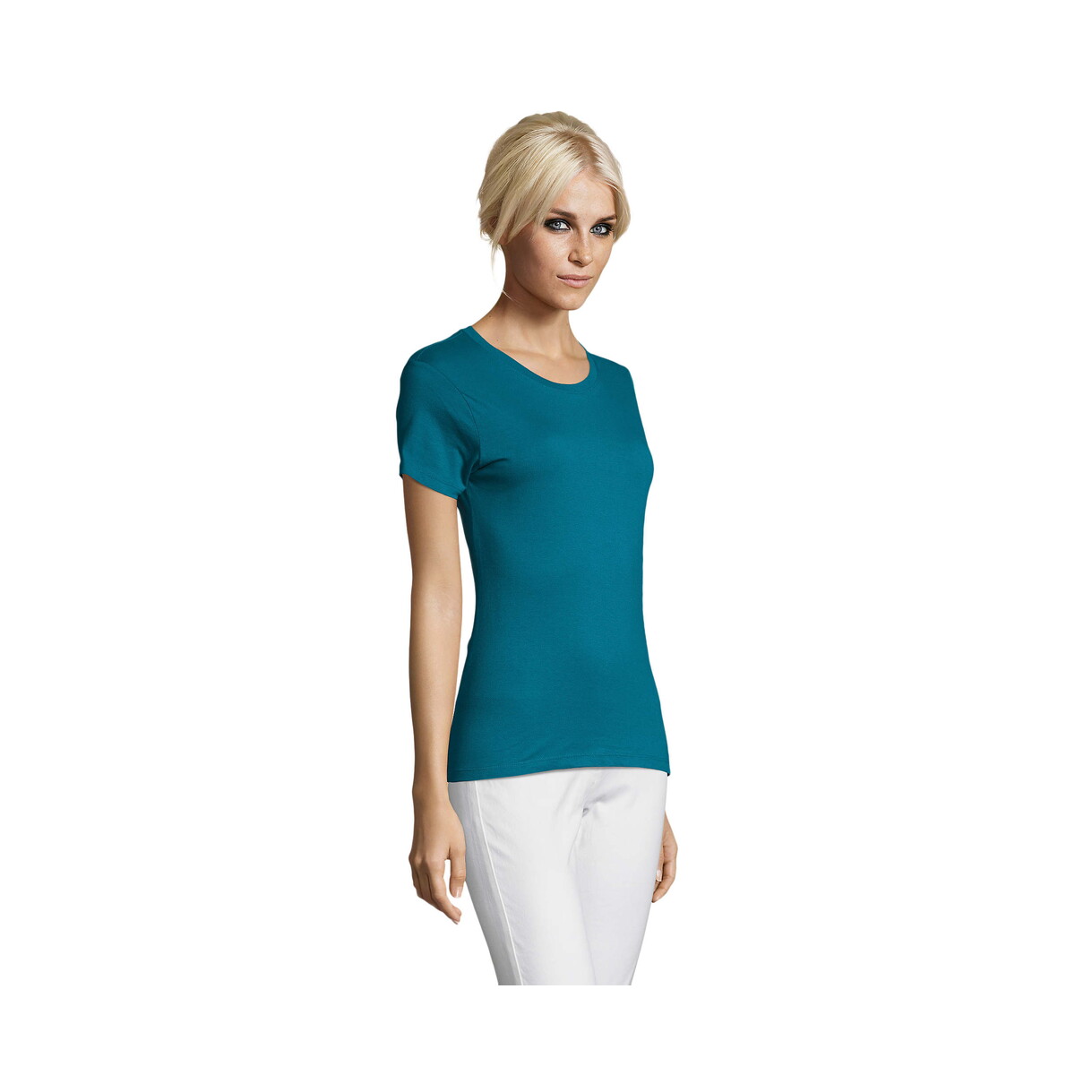 Koszulki z logo – regent damski t-shirt 150g regent women – kacze jajo – m s01825-du-side REGENT Damski T-Shirt 150g REGENT WOMEN - Kacze Jajo - M s01825-du-side