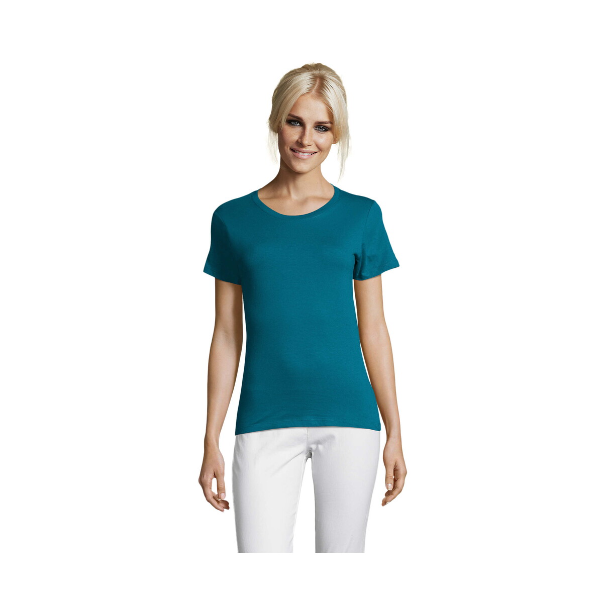 Koszulki z logo – regent damski t-shirt 150g regent women – kacze jajo – m s01825-du REGENT Damski T-Shirt 150g REGENT WOMEN - Kacze Jajo - M s01825-du