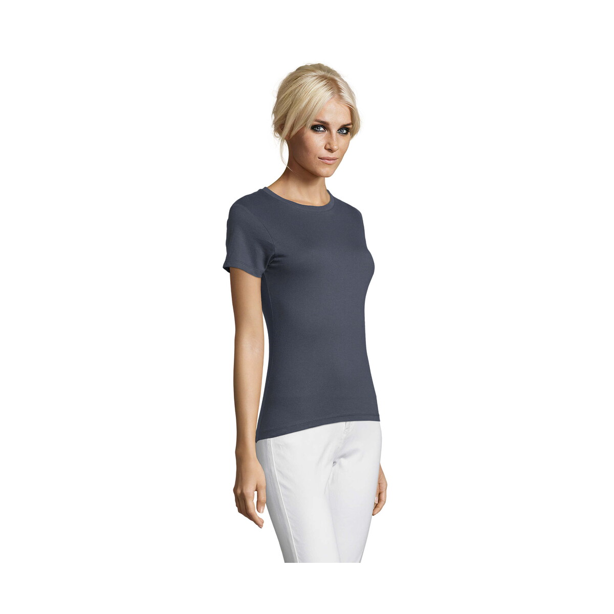 Koszulki z logo – regent damski t-shirt 150g regent women – mysi szary – 3xl s01825-mu-side REGENT Damski T-Shirt 150g REGENT WOMEN - Mysi Szary - 3XL s01825-mu-side