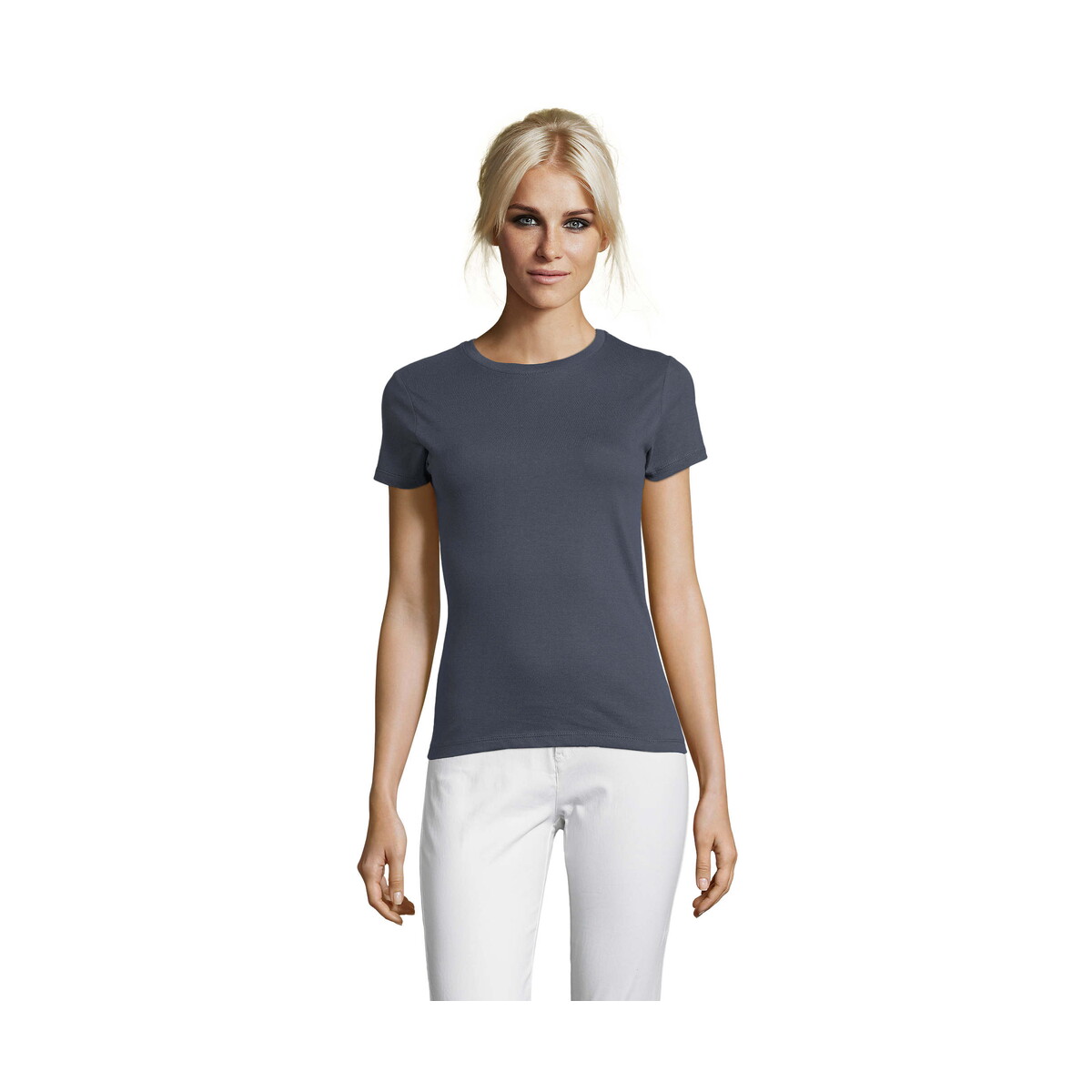 Koszulki z logo – regent damski t-shirt 150g regent women – mysi szary – 3xl s01825-mu REGENT Damski T-Shirt 150g REGENT WOMEN - Mysi Szary - 3XL s01825-mu