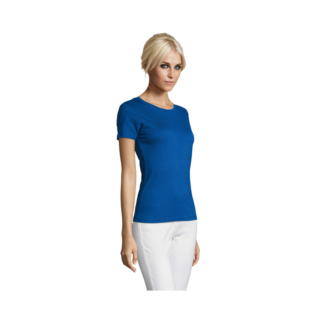 Koszulki z logo – regent damski t-shirt 150g regent women – niebieski – m s01825-rb-side REGENT Damski T-Shirt 150g REGENT WOMEN - Niebieski - M s01825-rb-side