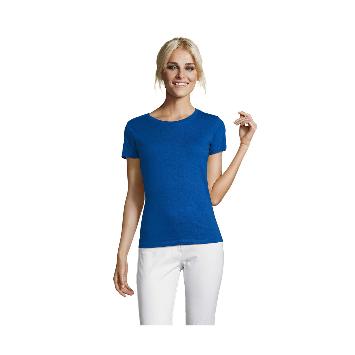 Koszulki z logo – regent damski t-shirt 150g regent women – niebieski – m s01825-rb REGENT Damski T-Shirt 150g REGENT WOMEN - Niebieski - M s01825-rb