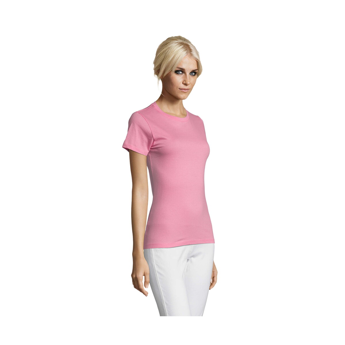 Koszulki z logo – regent damski t-shirt 150g regent women – orchid pink – xl s01825-op-side REGENT Damski T-Shirt 150g REGENT WOMEN - Orchid Pink - XL s01825-op-side