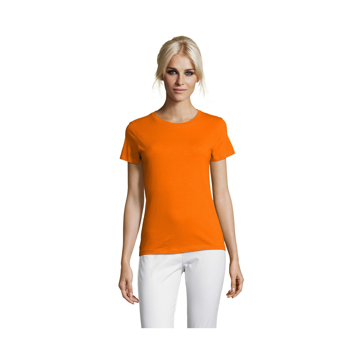 Koszulki z logo – regent damski t-shirt 150g regent women – pomarańczowy – 3xl s01825-or REGENT Damski T-Shirt 150g REGENT WOMEN - Pomarańczowy - 3XL s01825-or