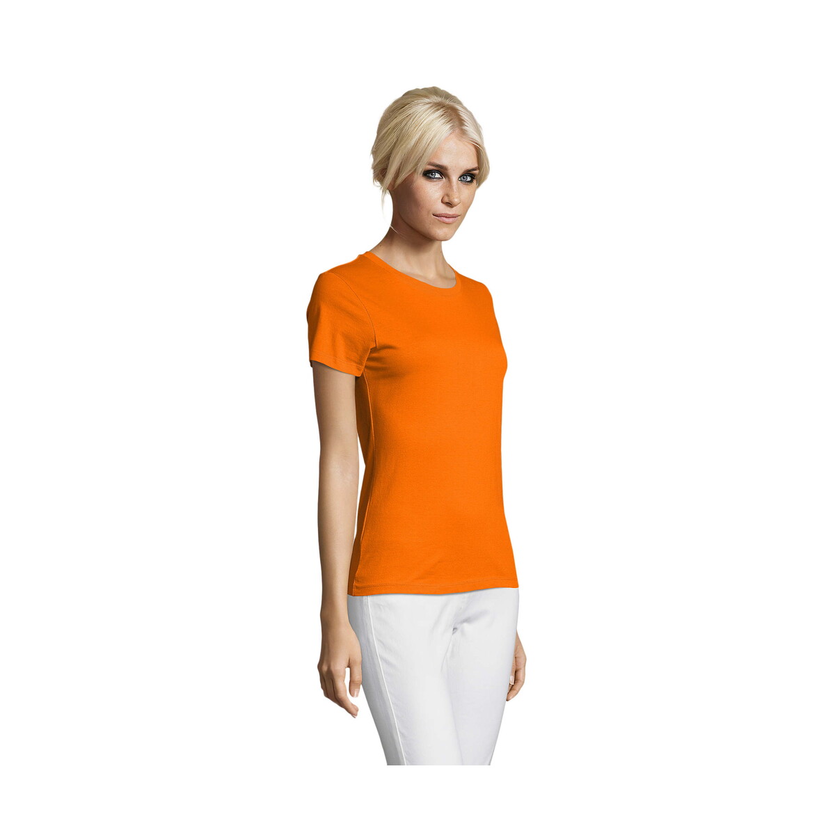 Koszulki z logo – regent damski t-shirt 150g regent women – pomarańczowy – xxl s01825-or-side REGENT Damski T-Shirt 150g REGENT WOMEN - Pomarańczowy - XXL s01825-or-side
