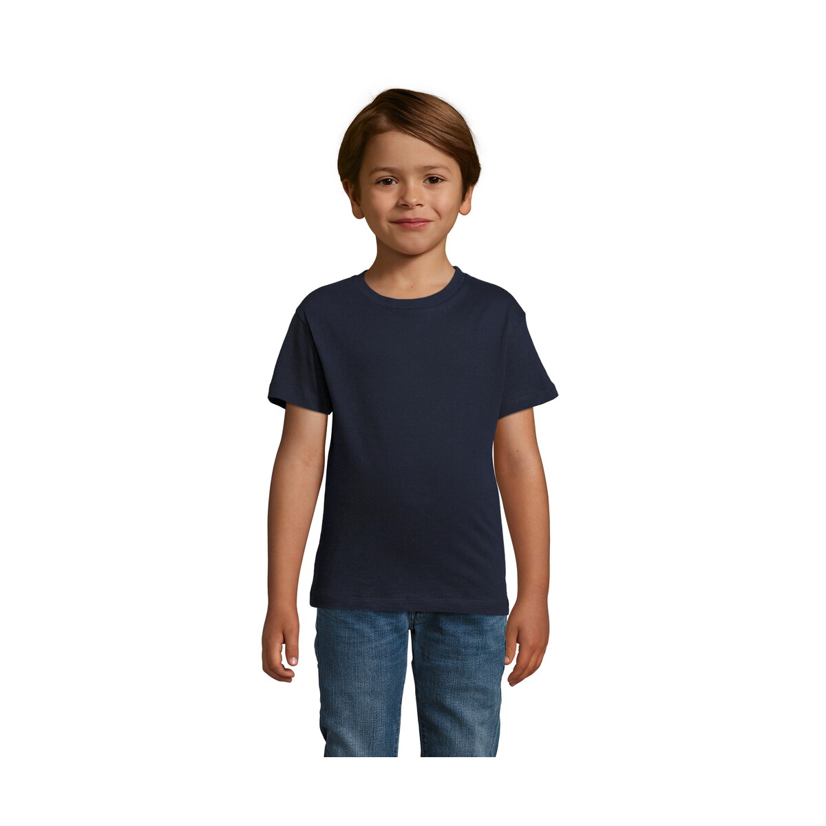 Koszulki z logo – regent fit dziecięcy 150g regent fit kids – french navy – l s01183-fn REGENT FIT DZIECIĘCY 150g REGENT FIT KIDS - French Navy - L s01183-fn