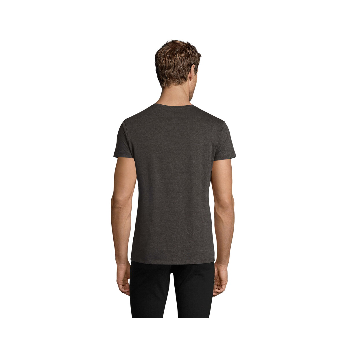 Koszulki z logo – regent fit męski 150g regent fit – charcoal melange – xl s00553-ce-back REGENT FIT MĘSKI 150g REGENT FIT - Charcoal Melange - XL s00553-ce-back